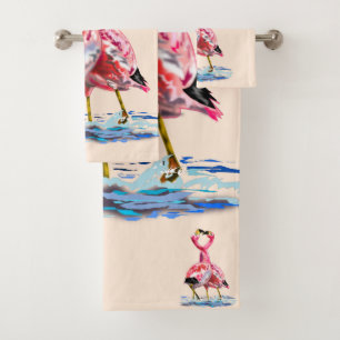 Tango Flamingo 3 Bath Towel Set