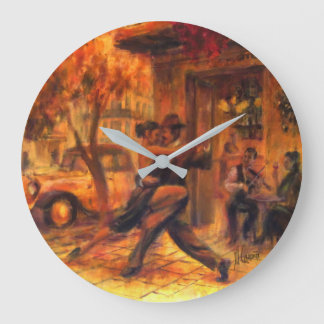 Tango in Buenos Aires Large Clock