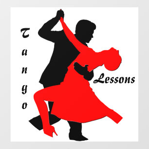 "Tango Lessons" Window Cling