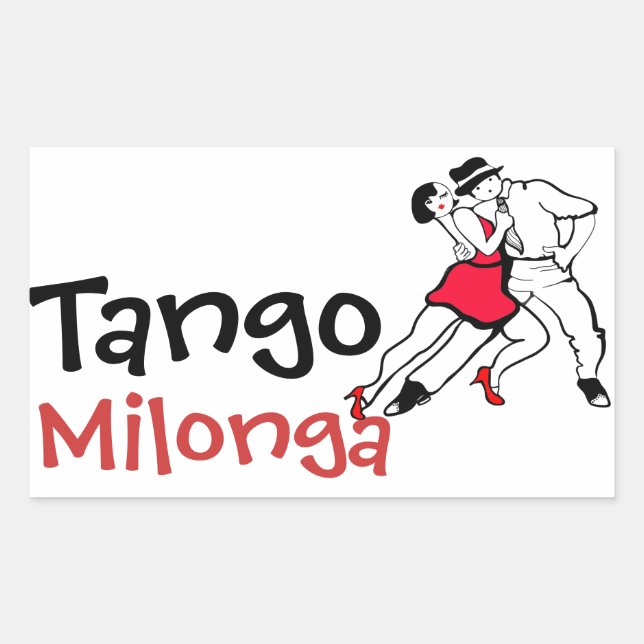 Tango Milonga Sticker (Front)