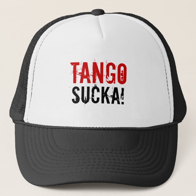 Tango Sucka! videogamers funny FPS Trucker Hat (Front)