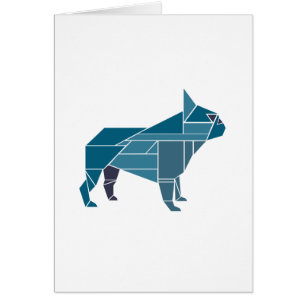 Tangram Frenchie, bleu