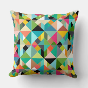tangram geo multi throw pillow