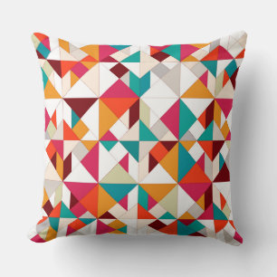 tangram geo throw pillow