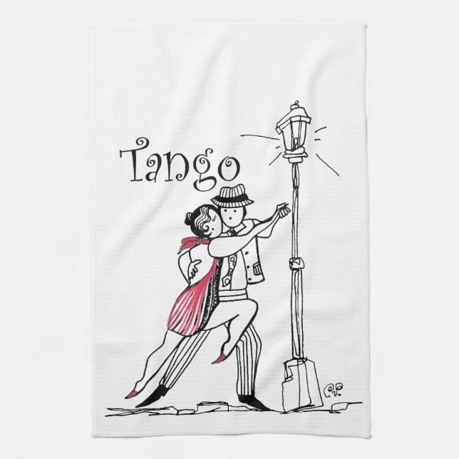 Tangueritos Couple Kitchen Towel (Vertical)