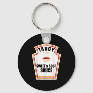 Tangy Sweet And Sour Sauce Food Lover Matching Cos Keychain