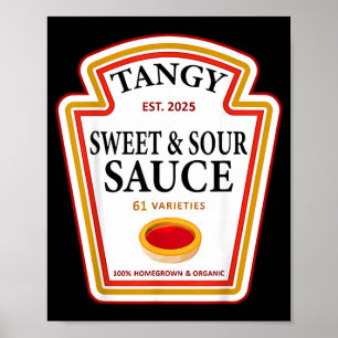Tangy Sweet and Sour Sauce Group Condiment Poster