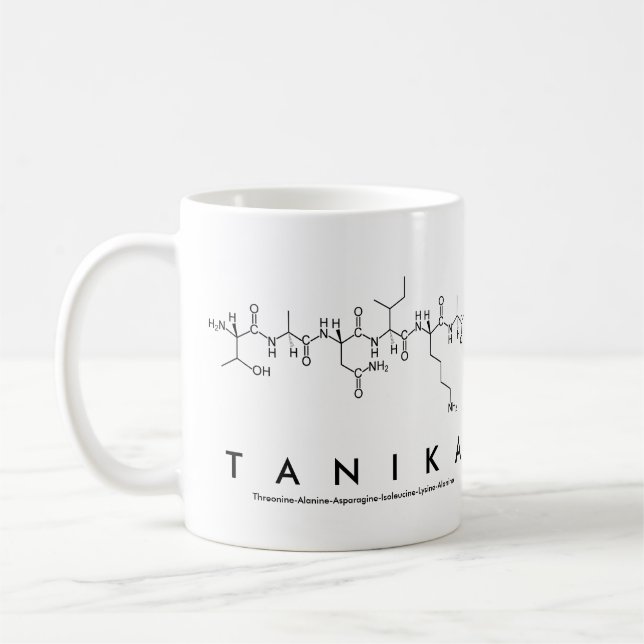 Tanika peptide name mug (Left)