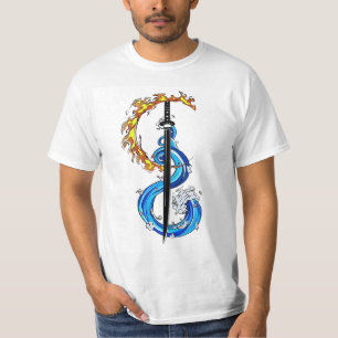 Tanjiro kamado fire water sword T-Shirt