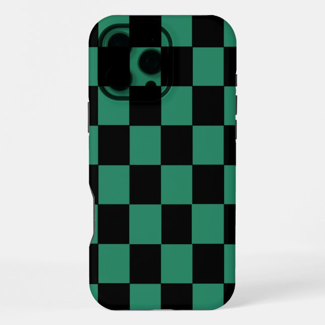 Tanjiro kimono pattern, demon slayer iPhone case (Back)