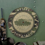 Tank and Camo Dartboard<br><div class="desc">The Tank and Camo Dart Board is a great way to show your support and have fun doing it. Customize to match your style using the Edit Design button.</div>