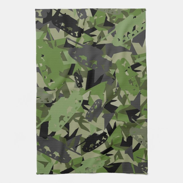 Tank Army Camouflage Towel (Vertical)