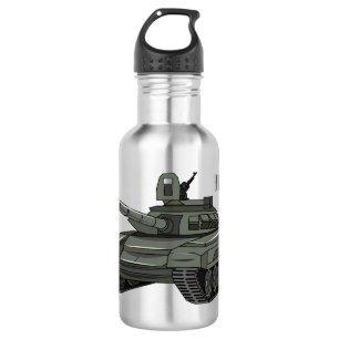 Tank cartoon illustration 532 ml water bottle
