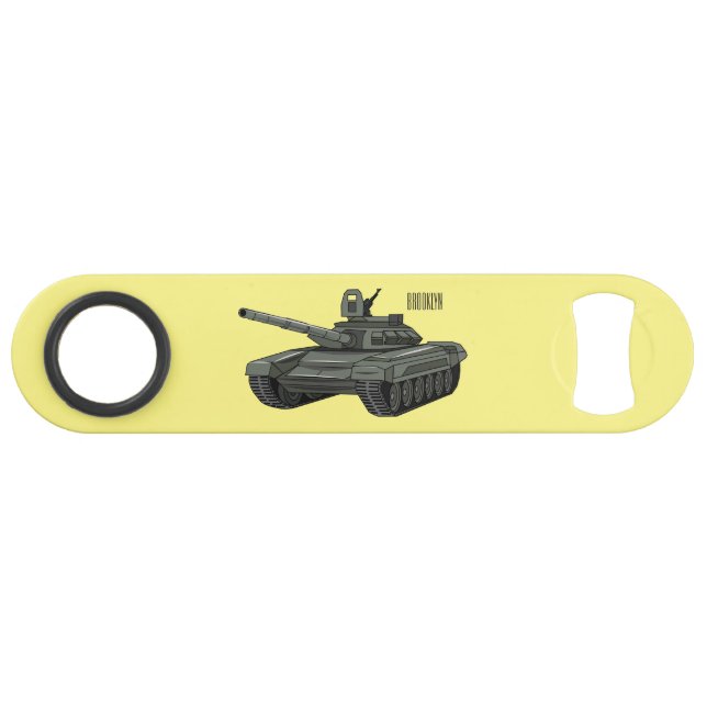 Tank cartoon illustration bar key (Front (Horizontal))