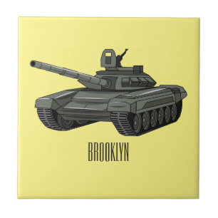 Tank cartoon illustration tile
