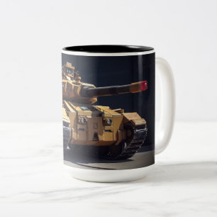 Tank from an alternate reality Two-Tone coffee mug