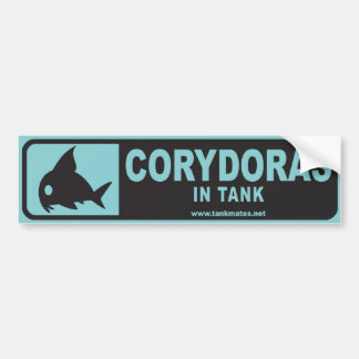 Tank Mates bumper sticker series 1-Corydoras Blue