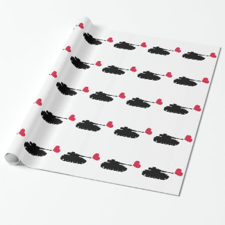 Tank red heart wrapping paper