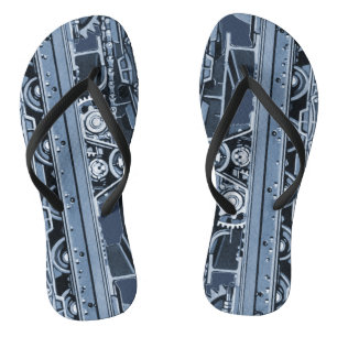 Tank Tracks Steam Shovel crane operator machinery Flip Flops