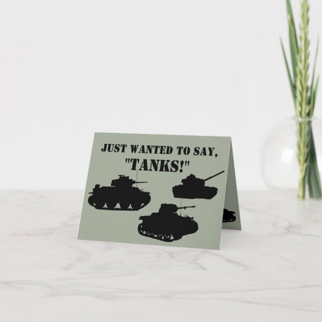 Tank You Cards (Front)