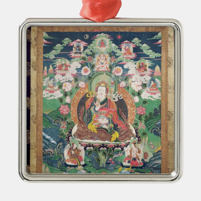 Tanka of Padmasambhava, c.749 AD Metal Ornament (Front)