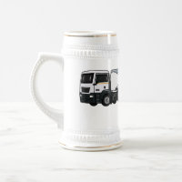 Tanker truck fuel transport cartoon illustration