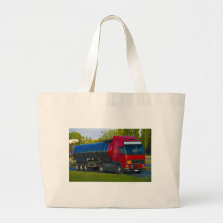 tanker truck large tote bag