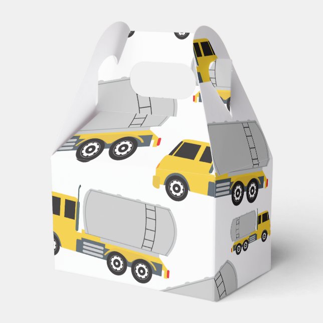 Tanker Truck Transportation Trucks Favor Box (Front Side)