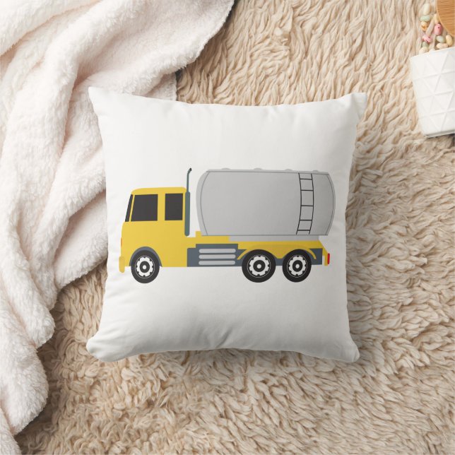 Tanker Truck Transportation Trucks Throw Pillow (Blanket)