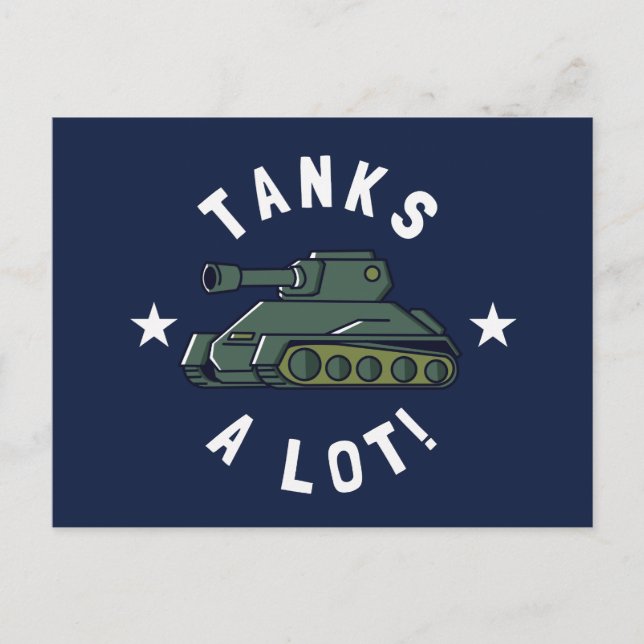 Tanks A Lot Postcard (Front)