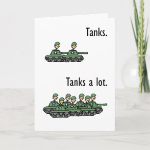 Tanks A Lot Veterans Day Card