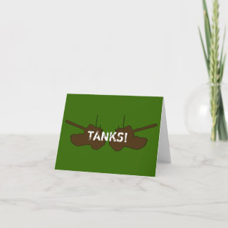 TANKS! THANK YOU CARD