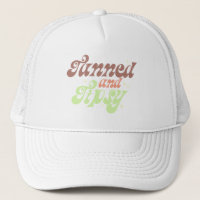 Tanned and Tipsy fun summer retro quote typography