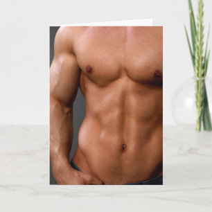 Tanned and Toned Hot Guy Greetings Card