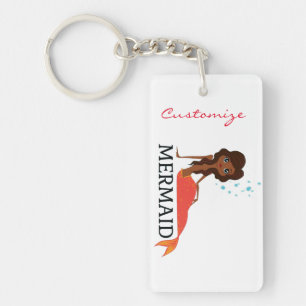 Tanned Brunette Mermaid Thunder_Cove Keychain