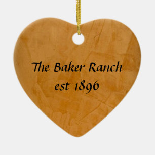 Tanned Leather Ceramic Ornament