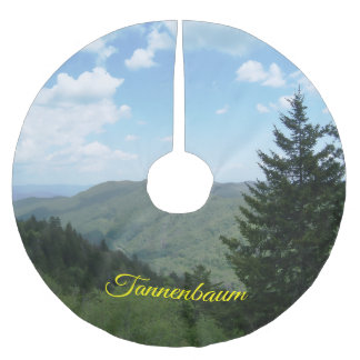 Tannenbaum Mountain Scene Christmas Tree Skirt