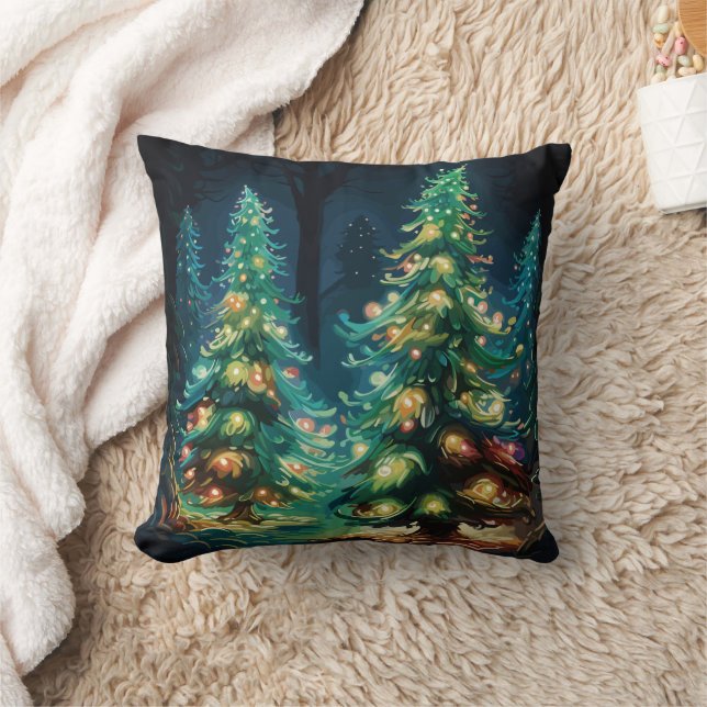 Tannenbaum Radiance Throw Pillow (Blanket)