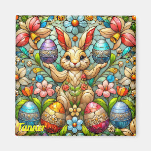 TANNER ~ Easter Bunny and Eggs ~  Magnet