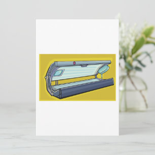 Tanning Bed Retro Spa Invitation