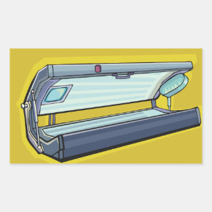 Tanning Bed Retro Spa Sticker