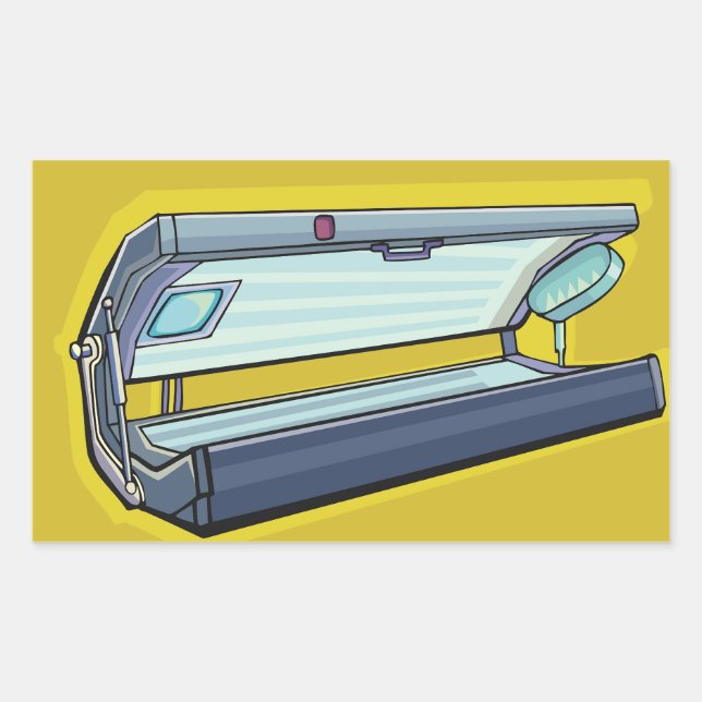 Tanning Bed Retro Spa Sticker (Front)