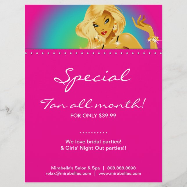 Tanning Flyer Rainbow Jewellery Woman Pink (Front)