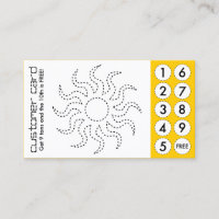 tanning salon cut out punch cards