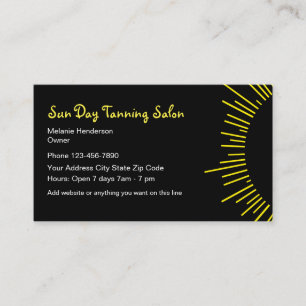 Tanning Salon Design Business Card