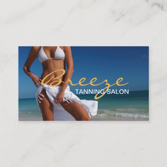 Tanning Salon Spa Business Card (Front)