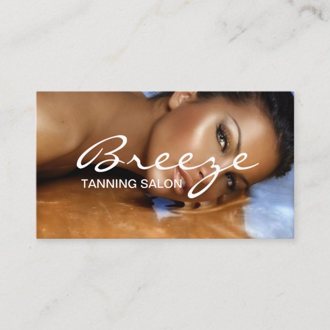 Tanning Salon Spa Business Card (Front)