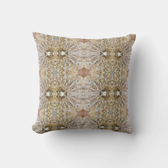 Tans and browns pattern throw pillow (Front)