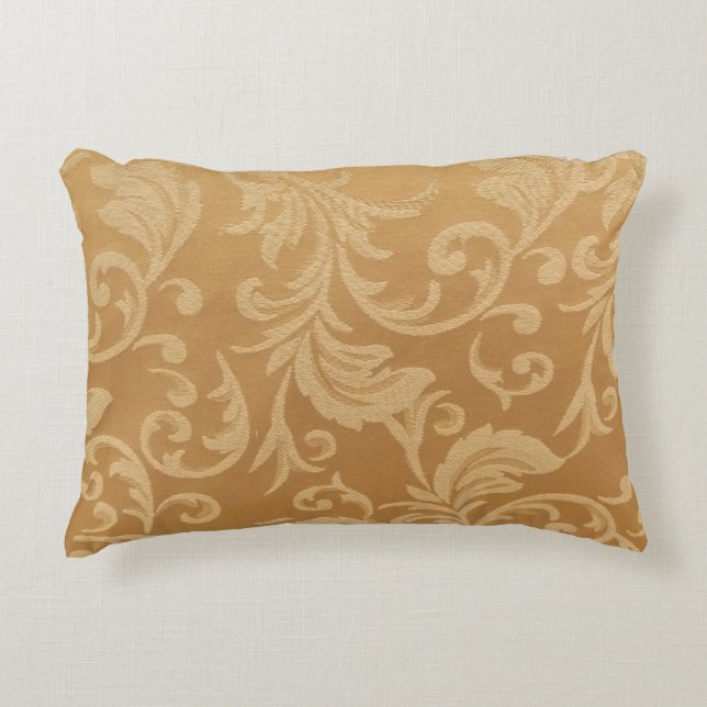 Tans  Brocade Accent Pillow (Front)