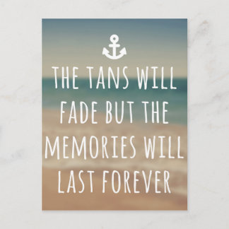 Tans Will Fade Travel Quote Postcard